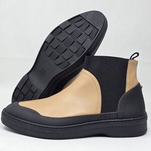 JACK ERWIN Beige Leather Thea Weather Resistant Boots Women's Size 8 New